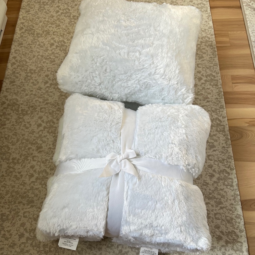 Set of 2 plush decorative cushions